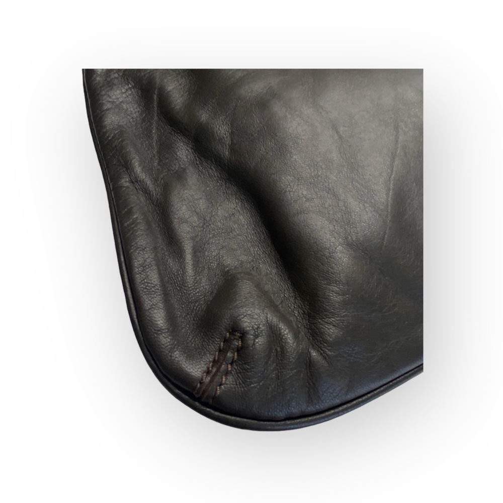 HTF: new Kale  Fashion Forward Diego Lambskin Messenger Bag  Chocolate Leather - Picture 11 of 16